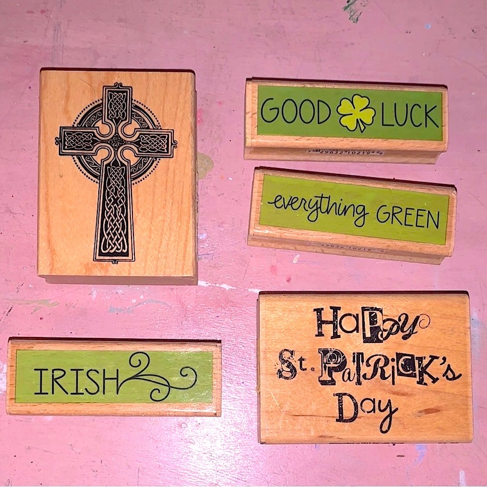 5pc. Bundle - Wooden Stamps - St. Patrick's Day